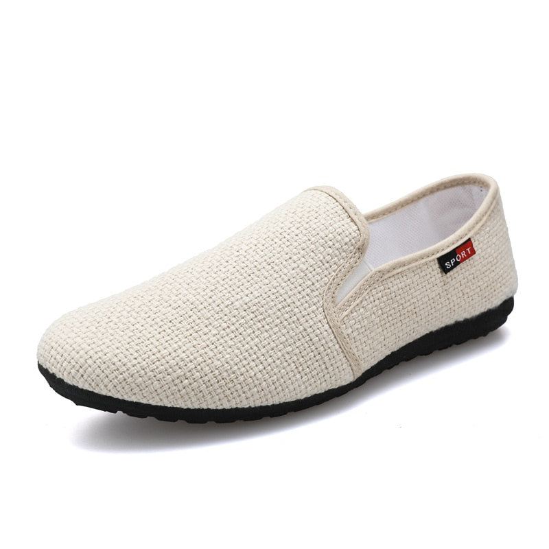 Vår Sommer Herre Loafers Sko Trend Pustende Uformelle Kjøresko - Beige