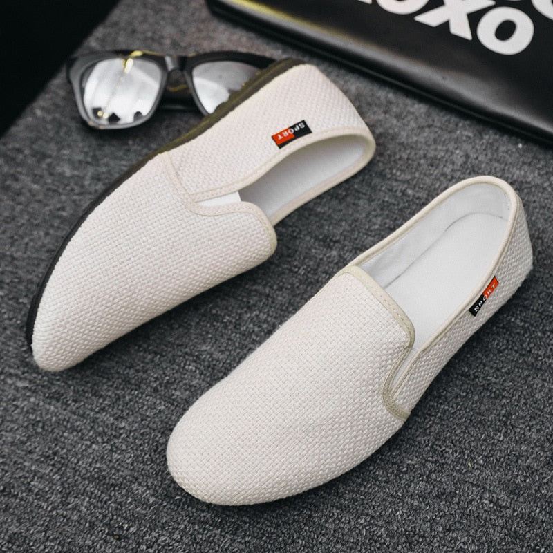 Vår Sommer Herre Loafers Sko Trend Pustende Uformelle Kjøresko - Beige