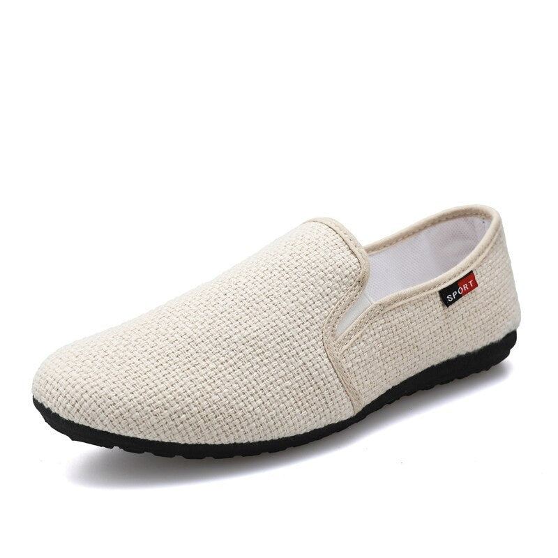 Vår Sommer Herre Loafers Sko Trend Pustende Uformelle Kjøresko - Beige