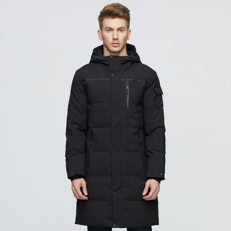 Menn Thick Snow Coat Ankomster Men's Duck Down Thicken Varm Uformell Dunjakke - Grå