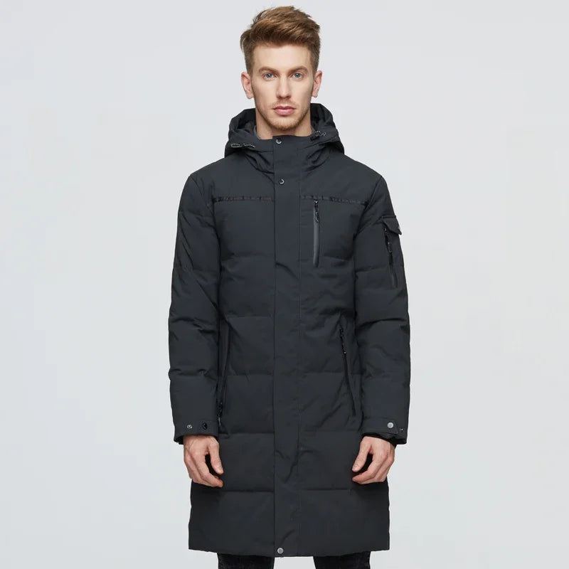 Menn Thick Snow Coat Ankomster Men's Duck Down Thicken Varm Uformell Dunjakke - Grå